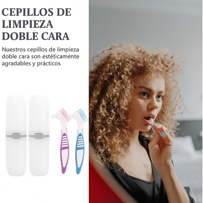 Cepillo limpiador de protectores bucales