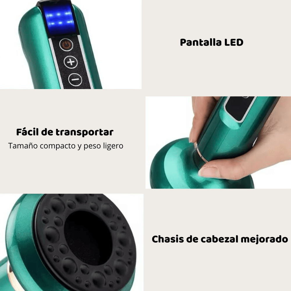 Masajeador anticelulítico con succión al vacío
